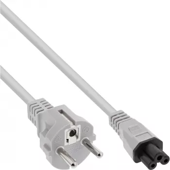InLine Netzkabel, für Notebooks, grau, 1,8 m