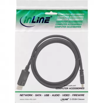 DisplayPort-zu-HDMI-Konverterkabel InLine 17187 0,3 m schwarz