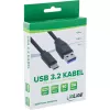 InLine USB 3.2 Gen.1x2 Kabel, USB-C-Stecker / USB-A-Stecker, schwarz, 0,3 m