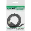 InLine Micro USB 2.0 Flachkabel USB A / Micro-B, schwarz/gold, 0,3 m
