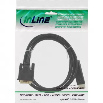 DisplayPort-auf-DVI-Adapterkabel InLine 17117 0,3 m schwarz