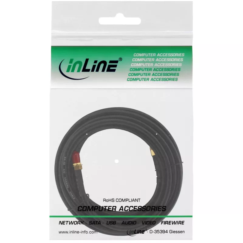 InLine WIFI-Kabel R-SMA Stecker / R-SMA Kupplung 5m