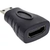 InLine HDMI-Adapter, , HDMI A Buchse / HDMI C Stecker, 4K/60Hz, vergoldet