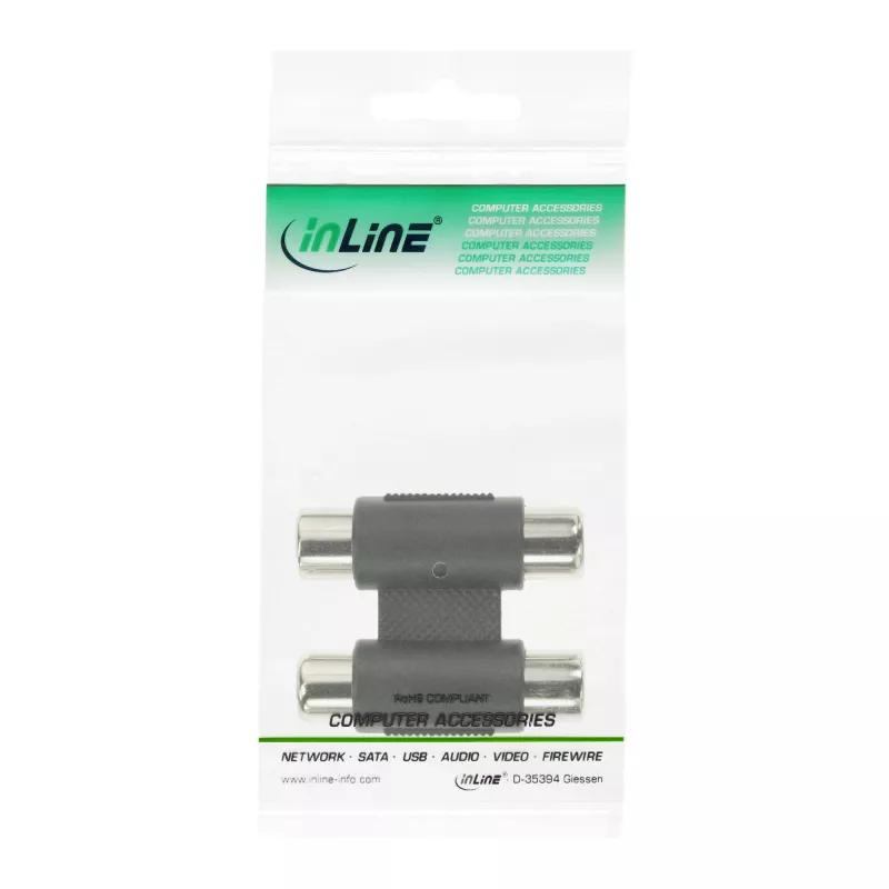 Audio Adapter 2x RCA Buchse / Buchse InLine 99318
