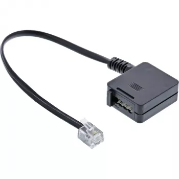 InLine TAE-Adapterkabel RJ11 6P4C Stecker auf TAE-F-Buchse deutsch 0,2 m