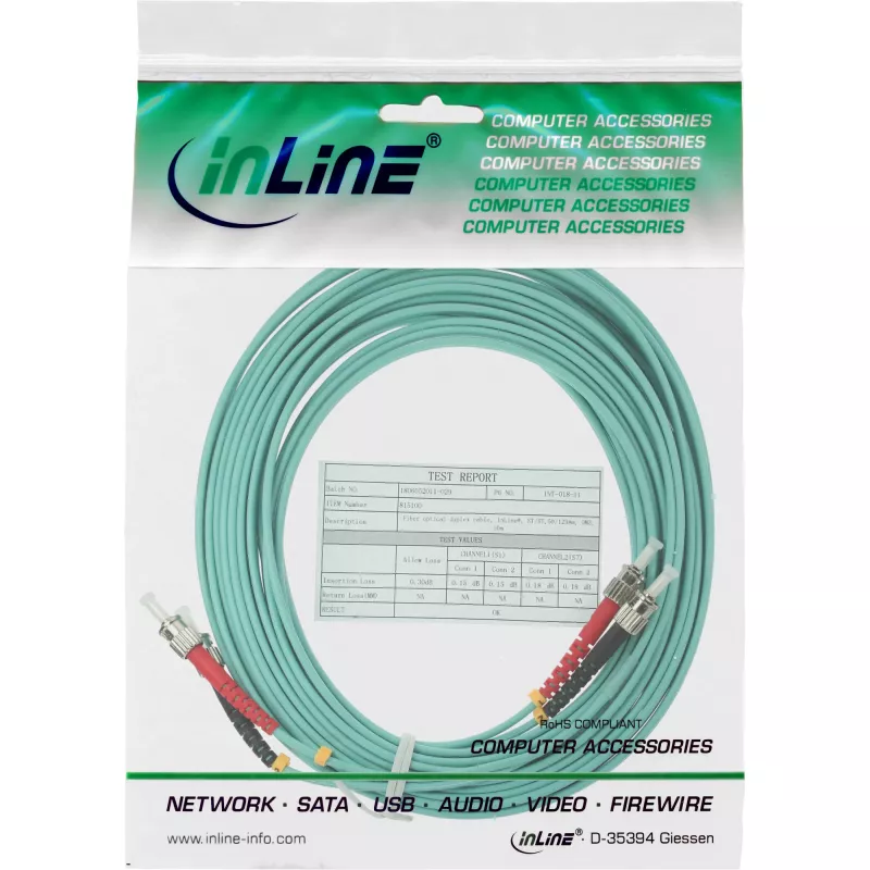 InLine LWL-Duplexkabel ST/ST 50/125µm OM3 10m