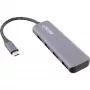 InLine USB 3.2 Hub, USB-C auf 4x USB A 10 Gb/s, Aluminium, grau