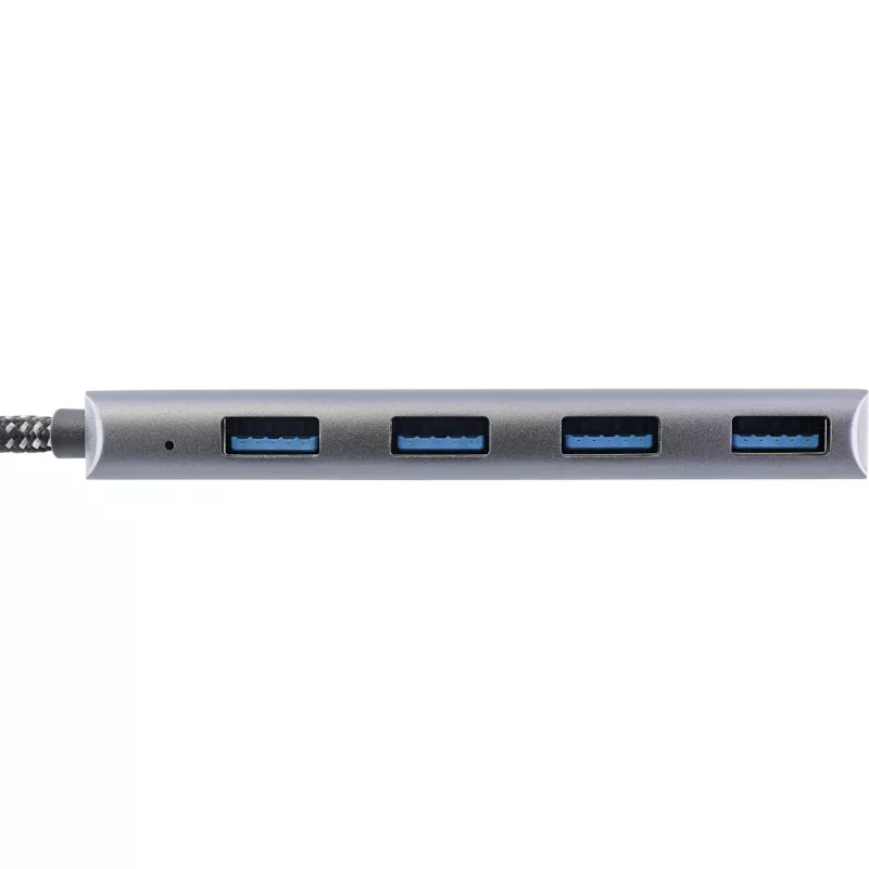 InLine USB 3.2 Hub, USB-C auf 4x USB A 10 Gb/s, Aluminium, grau