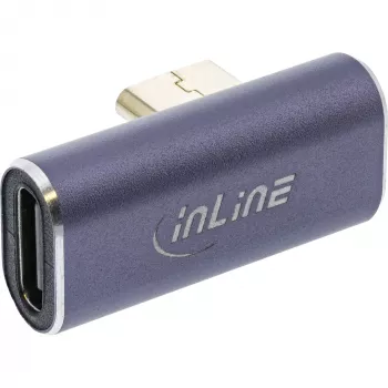 InLine USB4 Adapter, USB-C Stecker/Buchse vertikal rechts/links abgewinkelt