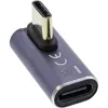 InLine USB4 Adapter, USB-C Stecker/Buchse vertikal rechts/links abgewinkelt