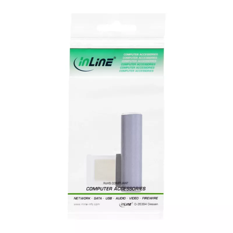 InLine USB4 Adapter, USB-C Stecker/Buchse vertikal rechts/links abgewinkelt