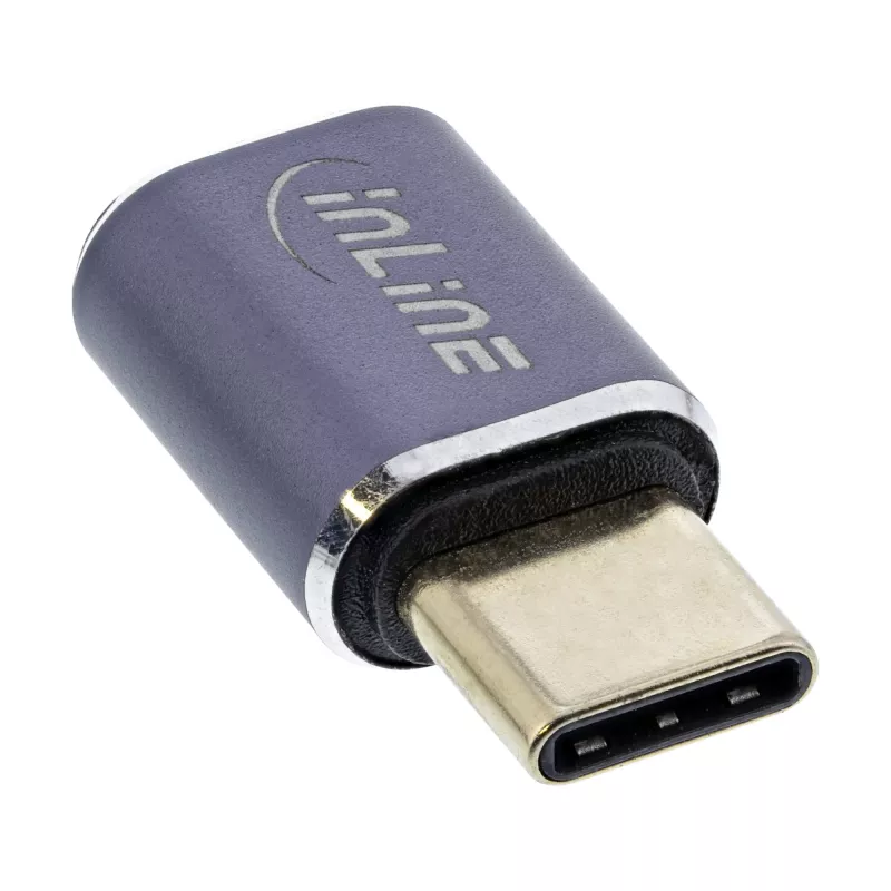InLine USB4 Adapter USB-C Stecker/Buchse Aluminium grau 35900A