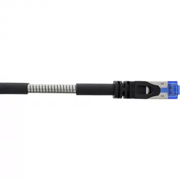 InLine Patchkabel armiert, U/FTP, Cat.6A, schwarz, 7,5 m