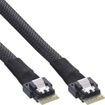 InLine schlank SAS Kabel, SFF-8654 zu SFF-8654, 24Gb/s, 1m