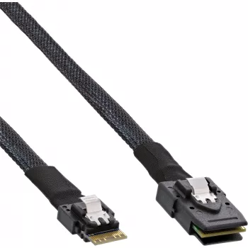InLine schlank SAS Kabel, SFF-8654 auf Mini SAS SFF-8087, 12Gb/s, 0,5m