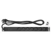 Intellinet 19 Zoll 1U Rackmount 7-fach PDU Überspannungsschutz 16 A 3 m Kabel