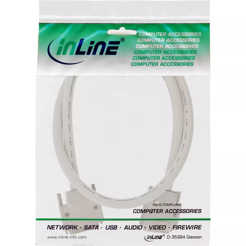 InLine SCSI U320 Kabel, 68-polig Micro Centronics (VHD) Stecker/Stecker, 1,8 m