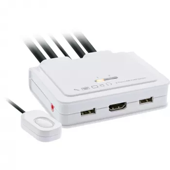 InLine Kabel KVM-Switch, 2-Port, HDMI, 4K, USB, Audio