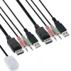 InLine Kabel KVM Switch, 2-Port, DisplayPort 1.2, 4K, USB, Audio