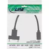 InLine USB 3.2 Gen.2 C Stecker / Buchse mit Flanschkabel, schwarz, 0,20 m