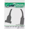 InLine DisplayPort Stecker auf Buchse mit Flansch Kabel 0,2 m, schwarz