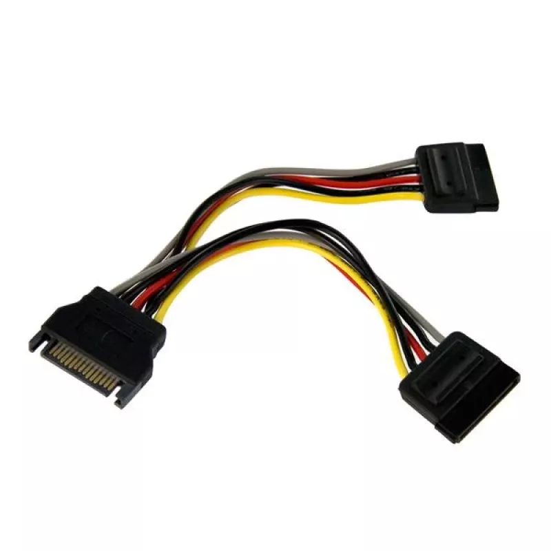 StarTech.com 15 cm SATA-Strom-Y-Splitterkabel-Adapter - M/F