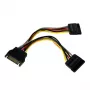 StarTech.com 15 cm SATA-Strom-Y-Splitterkabel-Adapter - M/F