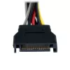 StarTech.com 15 cm SATA-Strom-Y-Splitterkabel-Adapter - M/F