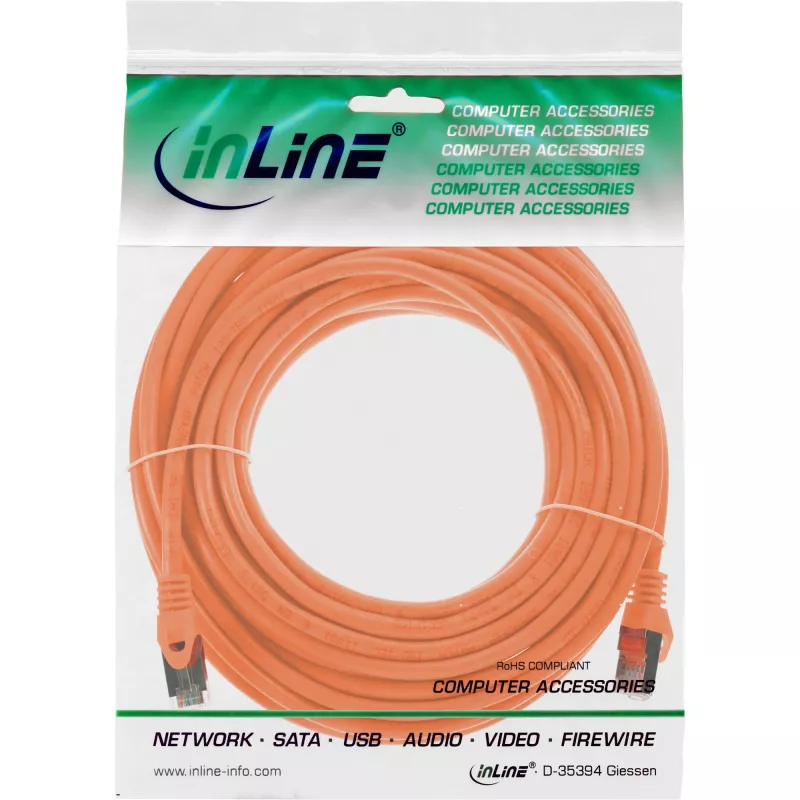 InLine Patchkabel SF/UTP Cat.5e orange 7,5 m