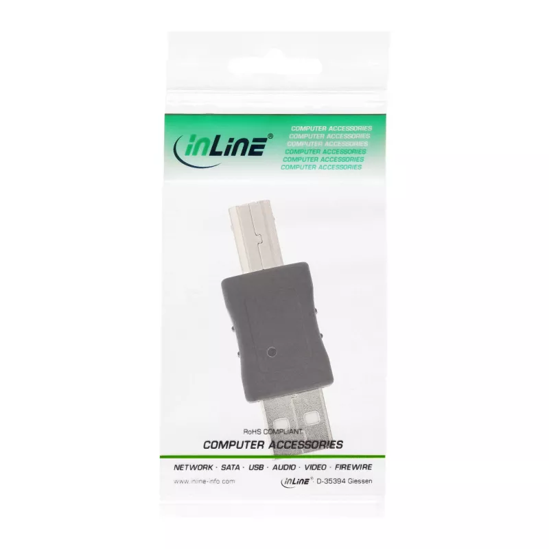 USB 2.0 Adapter Typ A Stecker / Typ B Stecker InLine 33443A