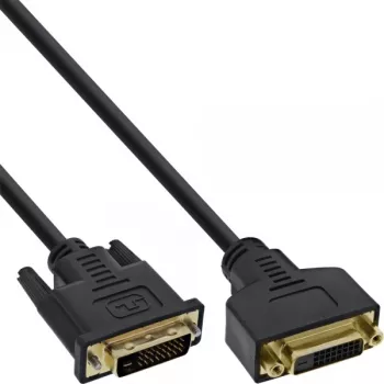 InLine DVI-D-Kabel Premium 24+1 Stecker zu Buchse Dual Link vergoldet 2m