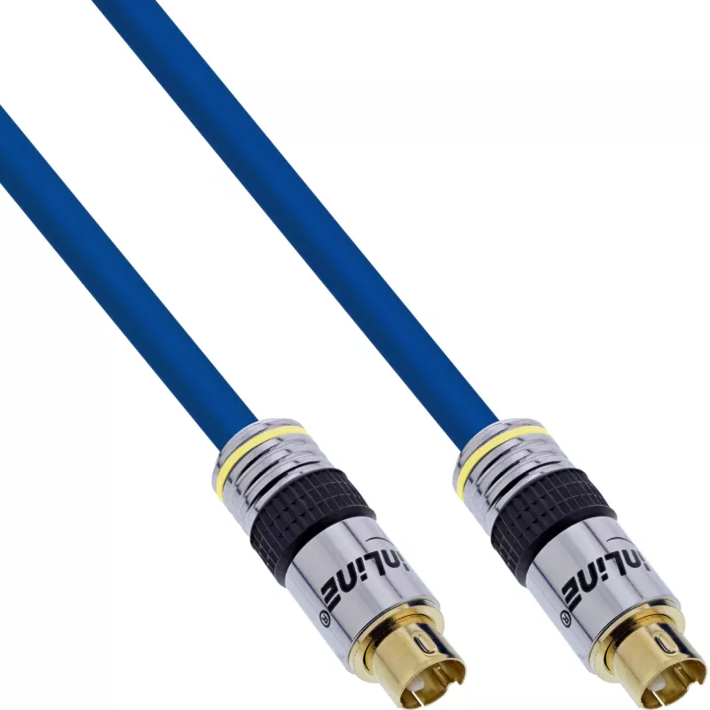 InLine S-VHS Videokabel Premium 4 Pin Mini-DIN Stecker/Stecker vergoldet 10m