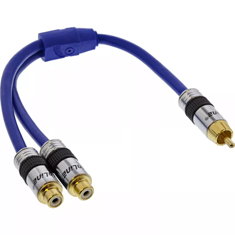 InLine RCA Y-Kabel Premium 1x RCA-Stecker / 2x RCA-Buchse 0,25 m