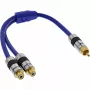 InLine RCA Y-Kabel Premium 1x RCA-Stecker / 2x RCA-Buchse 0,25 m