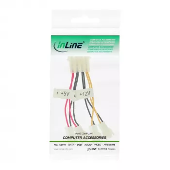 InLine Lüfter-Adapterkabel 2x 12V und 2x 5V für 4 Lüfter 33005B