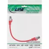 InLine Patchkabel, S/FTP (PiMf), Cat.8.1, 2000MHz, halogenfrei, rot, 0,3m