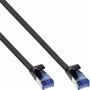 InLine Patchkabel flach, U/FTP, Cat.6A, TPE halogenfrei, schwarz, 3 m
