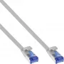 InLine Patchkabel flach, U/FTP, Cat.6A, TPE halogenfrei, grau, 1 m