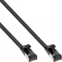 InLine Patchkabel flach, U/FTP, Cat.8.1, TPE halogenfrei, schwarz, 0,25 m