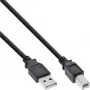 InLine USB 2.0 Kabel Typ A Stecker / B Stecker schwarz 3m