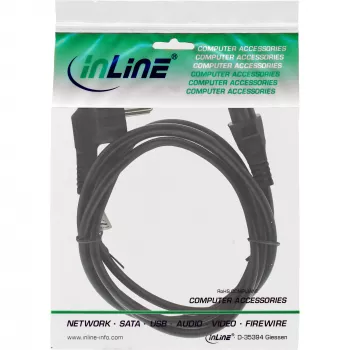 Netzkabel InLine 16657D für Notebook Schwarz 2 m