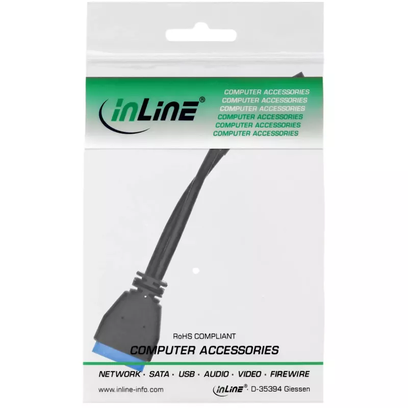 InLine USB 2.0 auf 3.0 internes USB-Header-Kabel 33449I