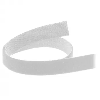 Kabelbinder-Klettband InLine 10 m × 16 mm weiß – wiederverwendbarer Klettkabelbinder