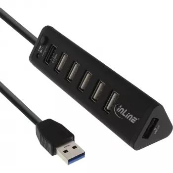 USB Hub InLine Smart Hub 7 Port USB 3.0 & 2.0 mit Schnellladeanschluss