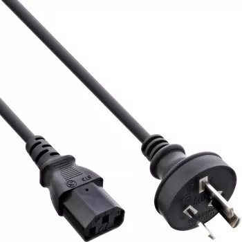 InLine B-16652D Netzkabel Schwarz 1,8 m Netzstecker Typ I Kaltgerätekupplung C13