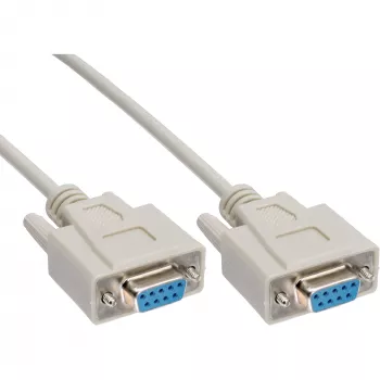 Serielles Nullmodem-Kabel InLine B-12222, 9-polig Buchse auf Buchse, 2 m