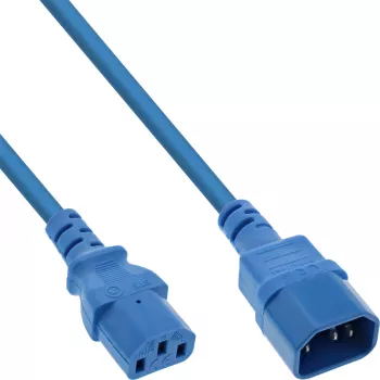 InLine B-16505B Stromkabel Blau 0,5 m C13 Kupplung C14 Kupplung