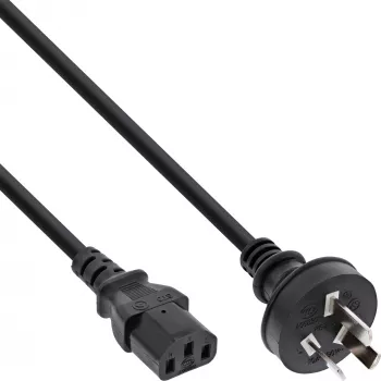 InLine B-16652F Stromkabel Schwarz 1,8 m Netzstecker Typ I C13-Kupplung