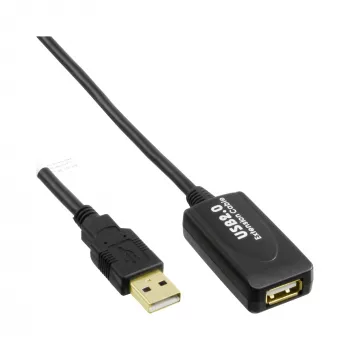 InLine USB 2.0 aktives Signalrepeater-Kabel Typ A Stecker / A Buchse, 5m