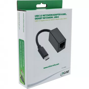 InLine USB 3.2 Gigabit Ethernet Netzwerkadapterkabel, USB-C